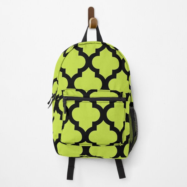 Item preview, Moroccan Quatrefoil Lattice Pattern Chartreuse & Black designed and sold by tonymagnerart.