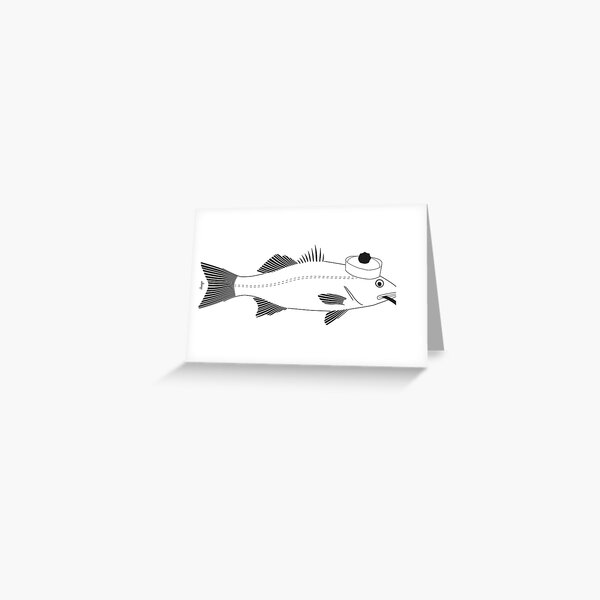 Sea bass disego Greeting Card