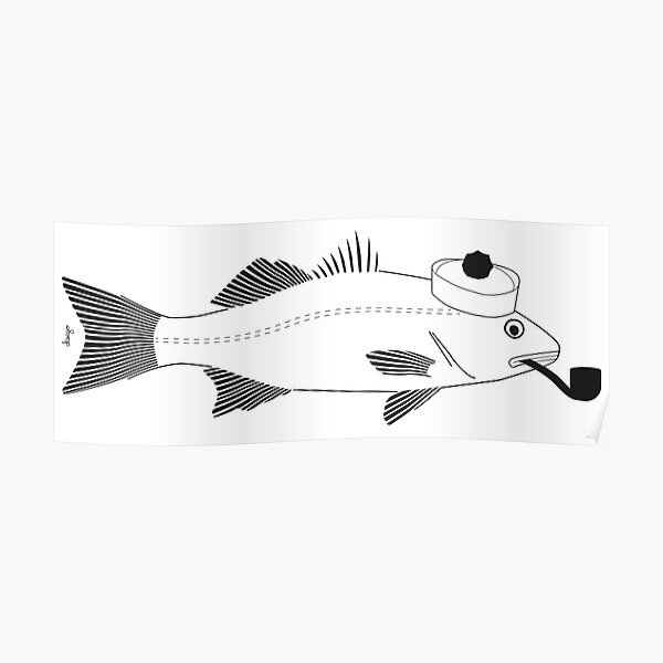 Sea bass disego Poster