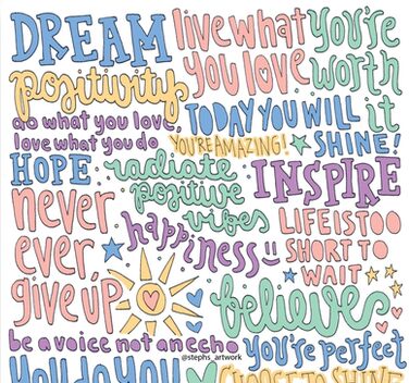 positiveinspirational quotes collage canvas prints by stephsartwork