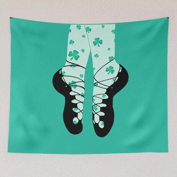 Item preview, Shamrock Irish Soft Dance Shoes | St Patrick's Day Ghillies designed and sold by theBlueKazoo.