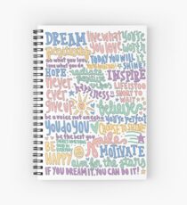 Positive/Inspirational Quotes Collage Spiral Notebook