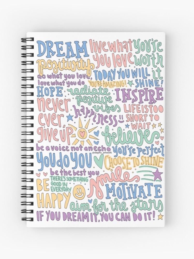 "Positive/Inspirational Quotes Collage" Journal for Sale by ...