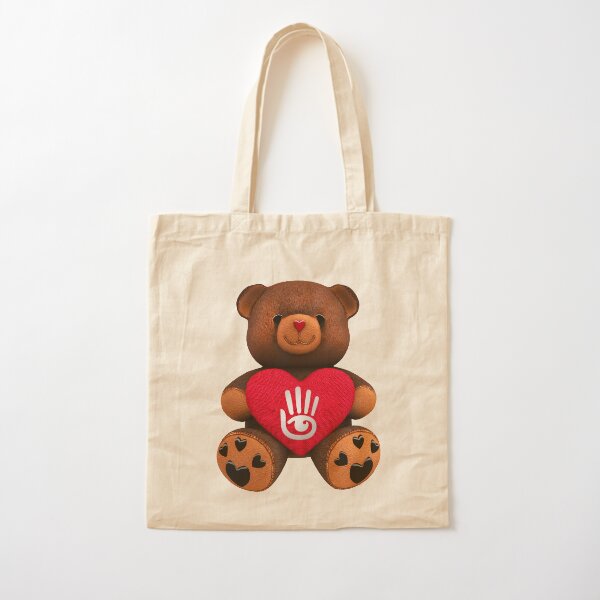 Valentine Teddy Bear Cotton Tote Bag