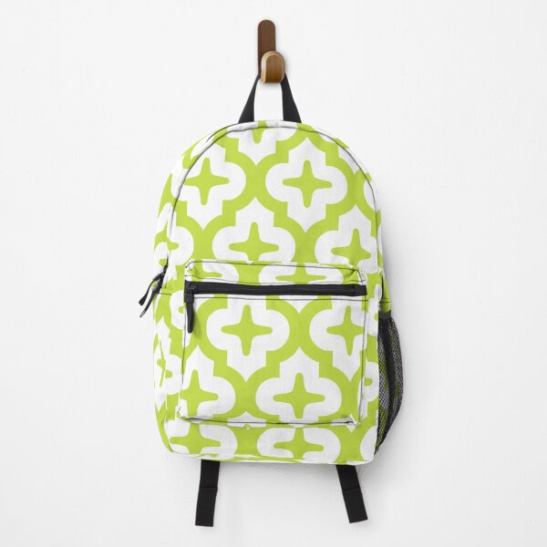 Item preview, Moroccan Quatrefoil Lattice Pattern Chartreuse & White designed and sold by tonymagnerart.