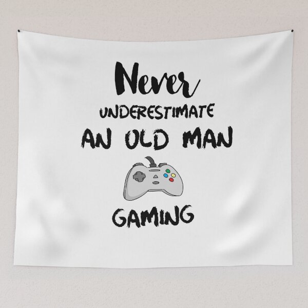 Item preview, Never Underestimate An Old Man Gaming designed and sold by DiscGolfTees.