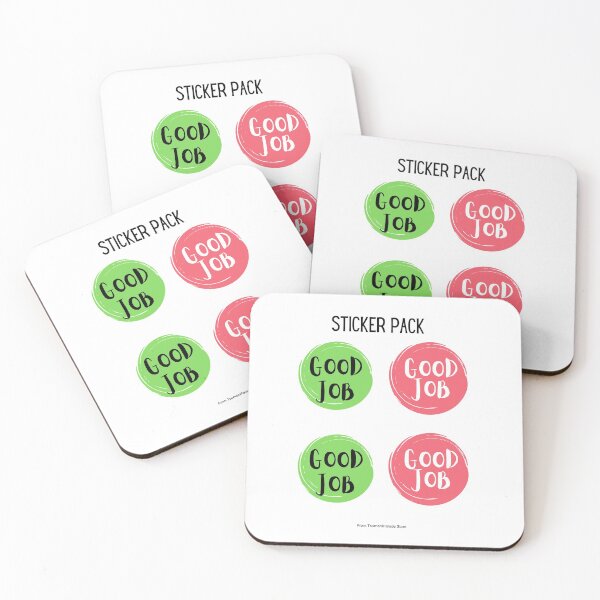 Item preview, Sticker Pack Good Job Green and Red Circle (Large) designed and sold by KayLadyBug.