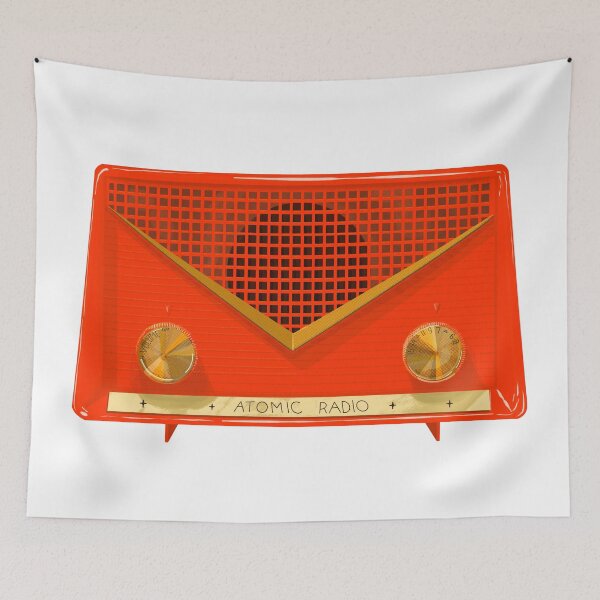 Item preview, Vintage Red Atomic Radio designed and sold by jenbucheli.