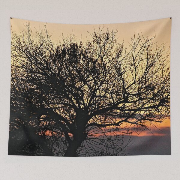 Item preview, Silhouette Bare Tree  Branches Sunset Sky designed and sold by Anna Lemos.