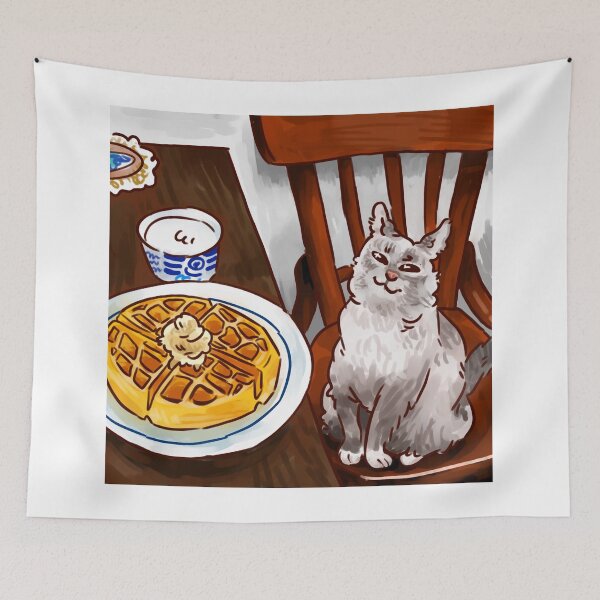 Item preview, Happy Waffle Cat designed and sold by ramenoodlehead.