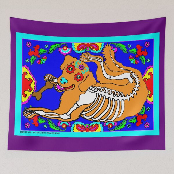 Item preview, Day of the Dead Golden Retriever designed and sold by M. E.  Bilisnansky McMorrow.