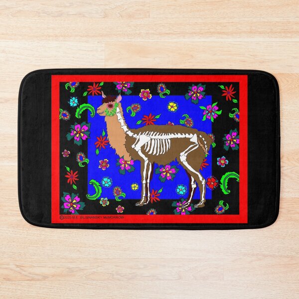 Item preview, Día de Muertos Llama designed and sold by M. E. Bilisnansky McMorrow.