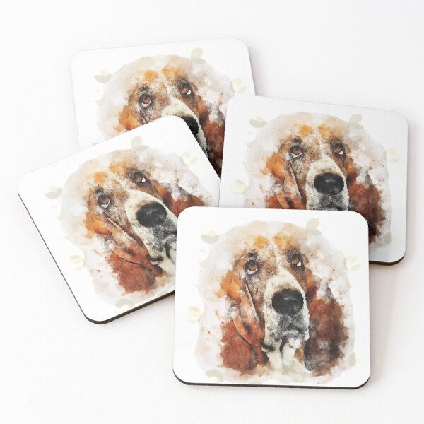 Item preview, Basset Hound Playful Watercolour designed and sold by OByD.