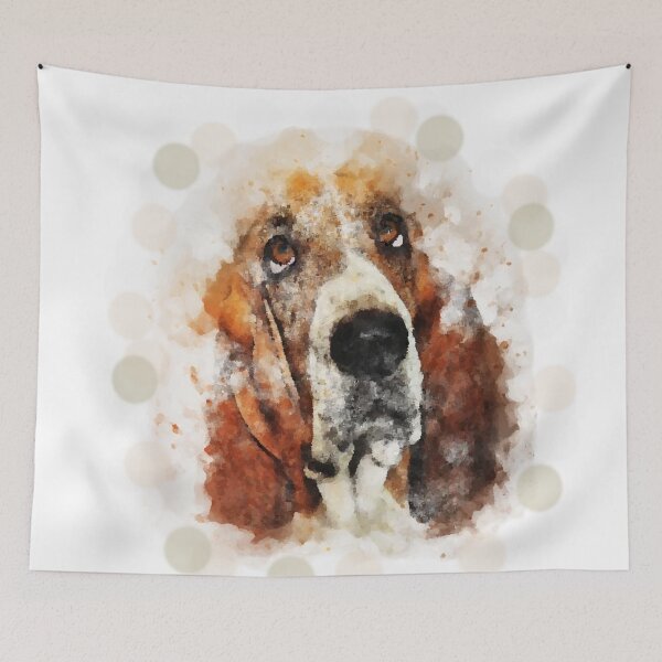 Item preview, Basset Hound Playful Watercolour designed and sold by OByD.