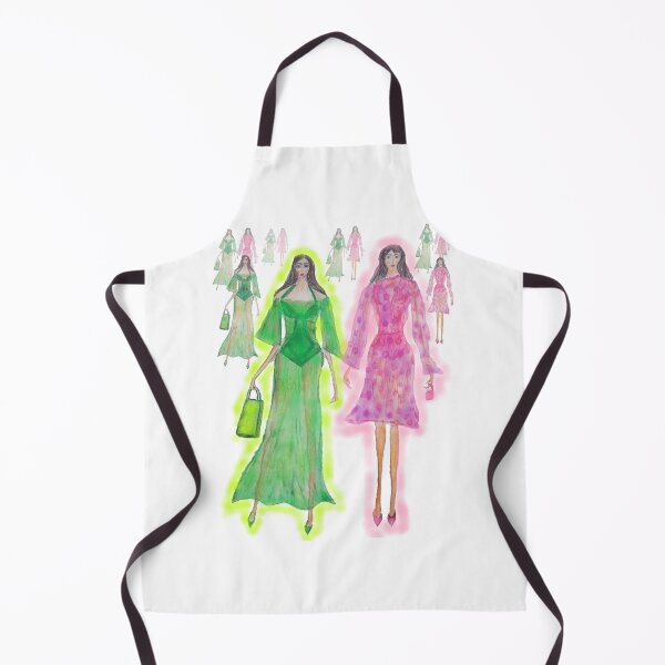 Item preview, GREEN AND PINK FASHION ILLUSTRATION designed and sold by IvanaKada.