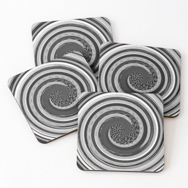 Item preview, modern monochrome jazzy black and white swirls designed and sold by pollywolly.