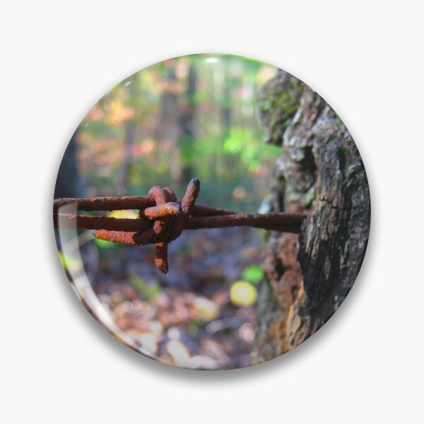 Item preview, Rusted Barbed Wire Grown into Large Tree from Old Mountain Pasture designed and sold by PrettyLittlePic.
