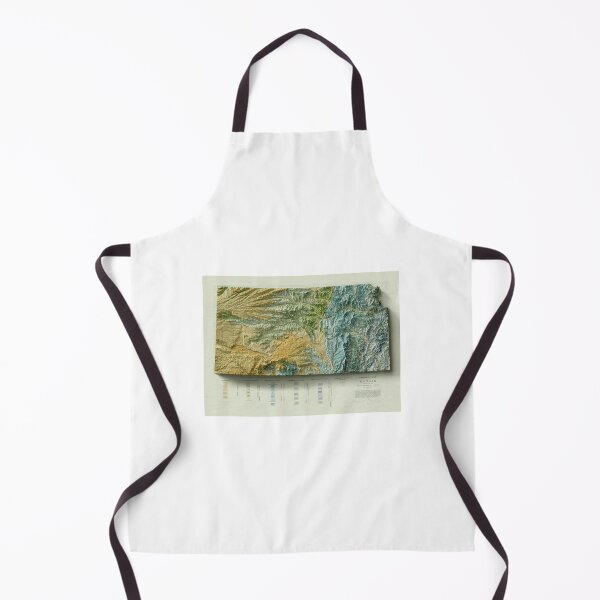 Item preview, 1937 Kansas Relief Map 3D digitally-rendered designed and sold by ThinkAboutMaps.