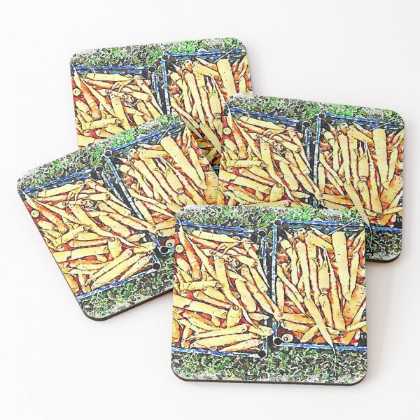 Item preview, Hortus Conclusus: two blue crates of carrots designed and sold by Giuseppe Cocco.