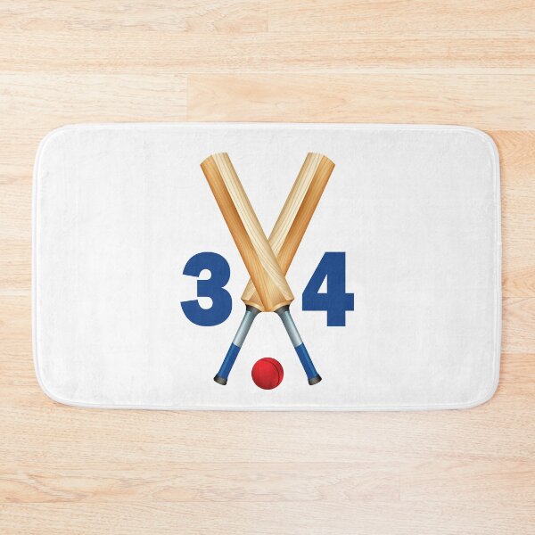 Item preview, Cricket number 34 - thirty four with bats and ball designed and sold by AllShirts21.