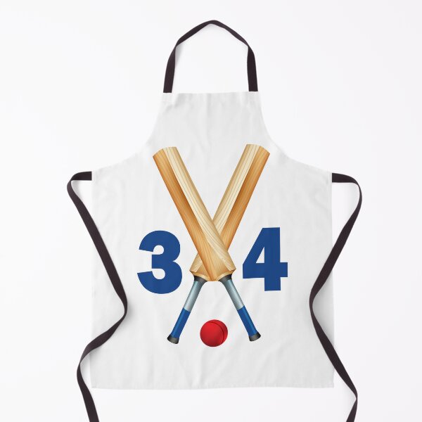 Item preview, Cricket number 34 - thirty four with bats and ball designed and sold by AllShirts21.