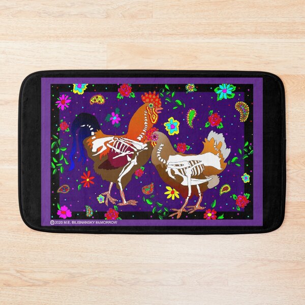 Item preview, Day of the Dead Chicken and Rooster designed and sold by M. E.  Bilisnansky McMorrow.