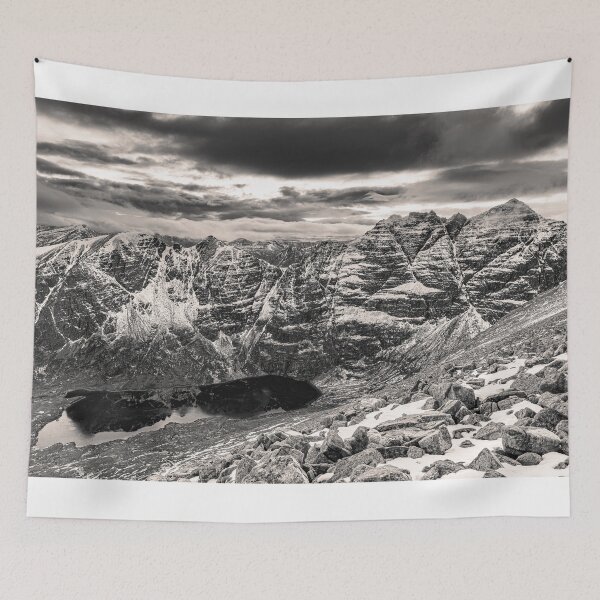Item preview, An Teallach - Winter Solstice Afternoon (B&W) designed and sold by ScotLandscapes.