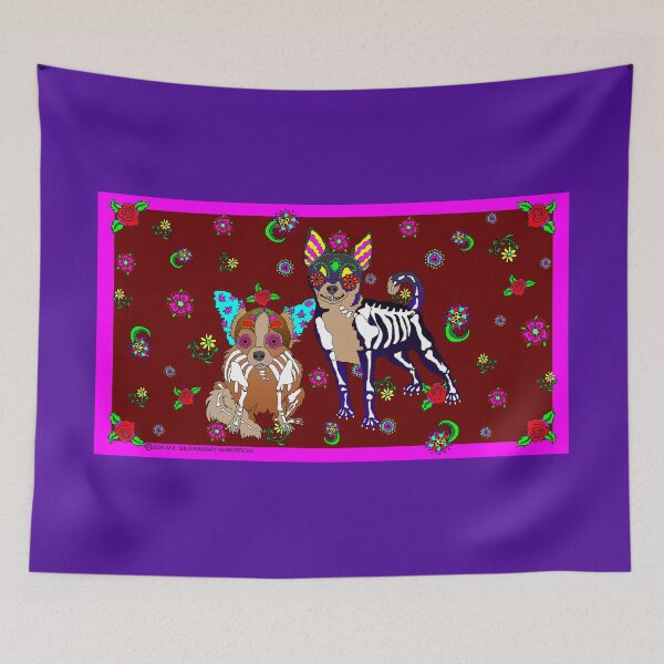 Item preview, Day of the Dead Chihuahuas designed and sold by M. E.  Bilisnansky McMorrow.