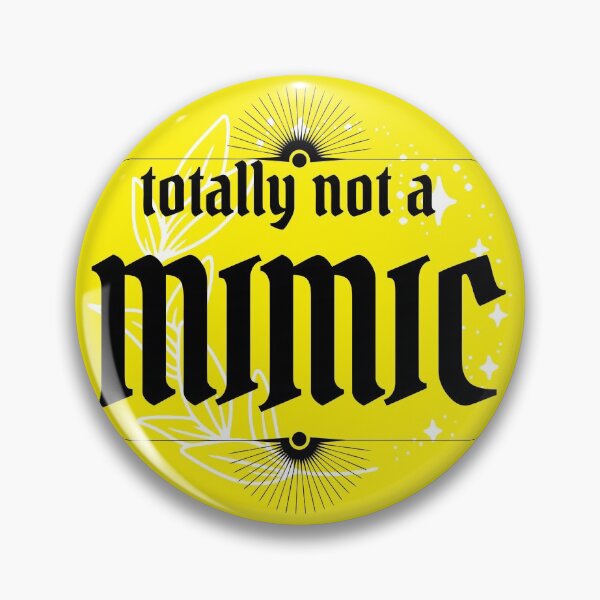 Item preview, Totally Not a Mimic - caution - nerdy phrase shirt designed and sold by BrandNameNerd.