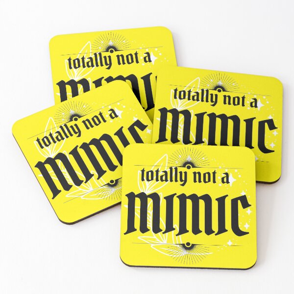 Item preview, Totally Not a Mimic - caution - nerdy phrase shirt designed and sold by BrandNameNerd.
