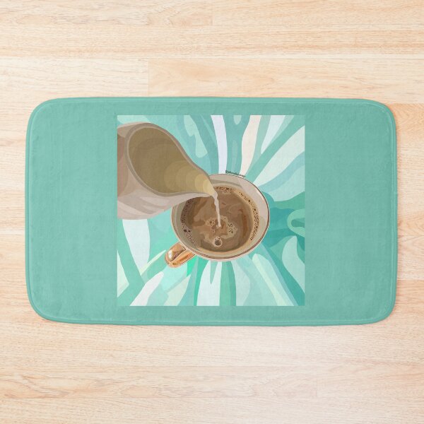 Item preview, Milk Poured in Coffee Cup (teal) designed and sold by Julitortellini.