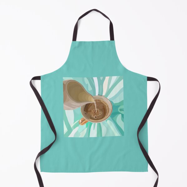 Item preview, Milk Poured in Coffee Cup (teal) designed and sold by Julitortellini.