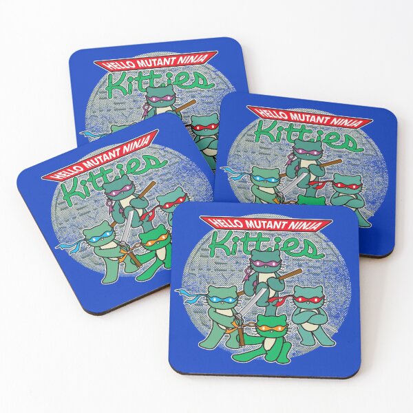 Item preview, Hello Mutant Ninja Kitties - 80s Parody Cartoon Mash-Up designed and sold by andabelart.