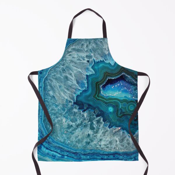 Item preview, Teal Aqua Turquoise Blue Rock Agate Mineral Crystals Pattern designed and sold by LC Graphic Design Studio.