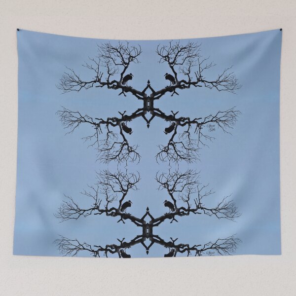 Item preview, High Post Stork Tree Silhouette Blue Sky designed and sold by SpiritGifts.