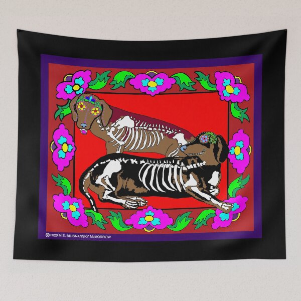 Item preview, Day of the Dead Dachshunds designed and sold by M. E.  Bilisnansky McMorrow.