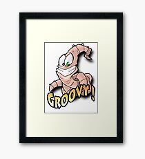 Groovy Worm Framed Print