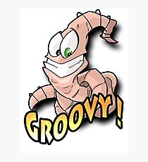 Groovy Worm Photographic Print
