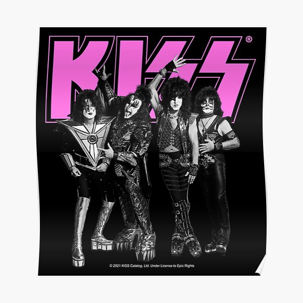 KISS ® The Band - Pink, Black and White Version Poster
