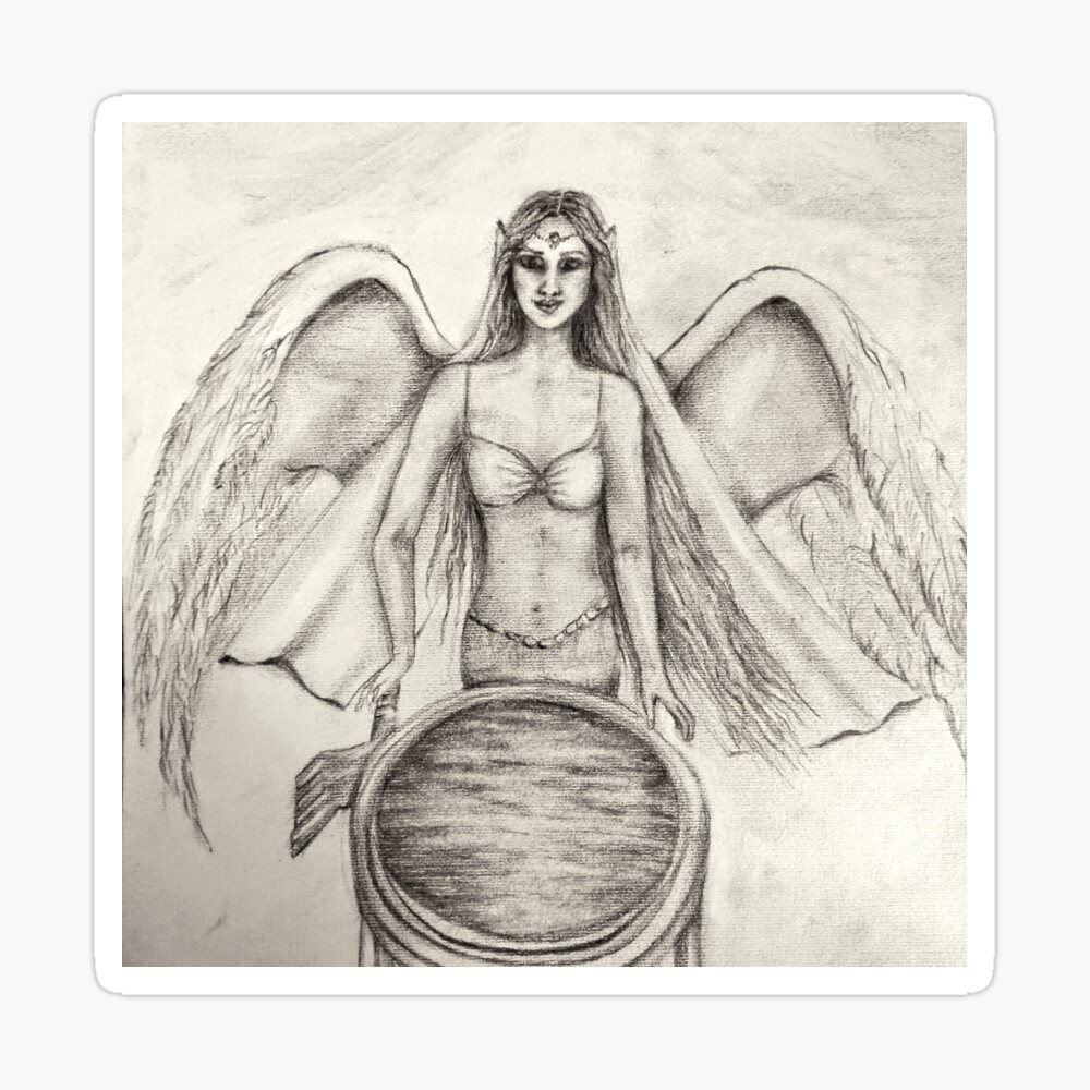 Original Angel Drawing, Angel Artwork, Wall Art, Original Pencil Drawing,  Female Artwork, Colored Pencil Art, Original Drawing, Angel Gift - Etsy