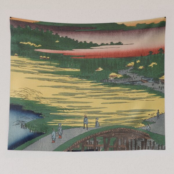 Item preview, Omokage Bridge over Kanda River Vintage Ukiyo-e Japanese Art designed and sold by VintageArchive.