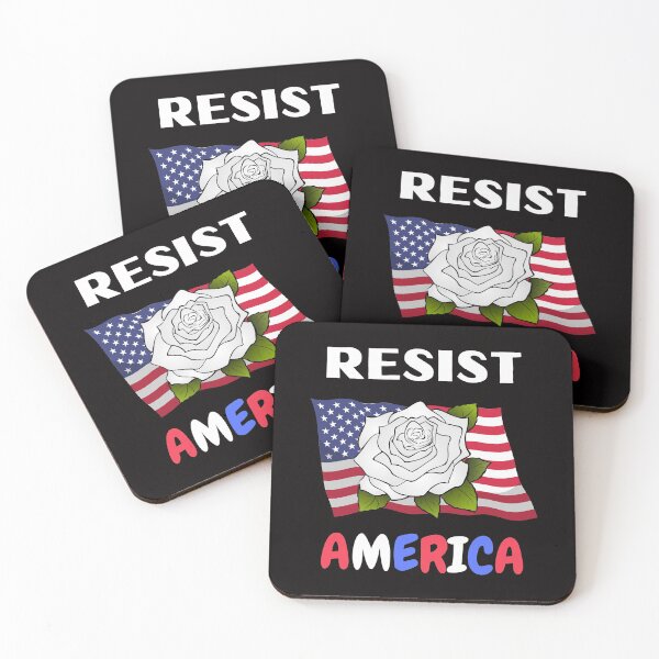 Item preview, Resist america white rose designed and sold by FreedomAlways.