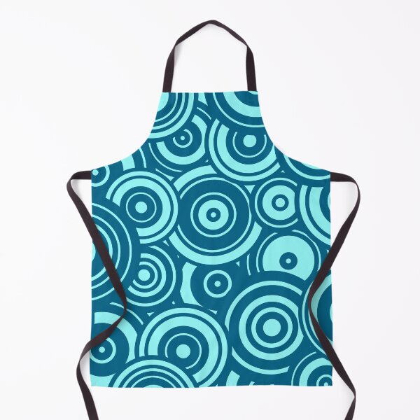 Item preview, Mod Target concentric circles repeating pattern, aqua, marine blue designed and sold by Glimmersmith.