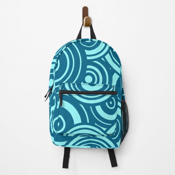 Item preview, Mod Target concentric circles repeating pattern, aqua, marine blue designed and sold by Glimmersmith.