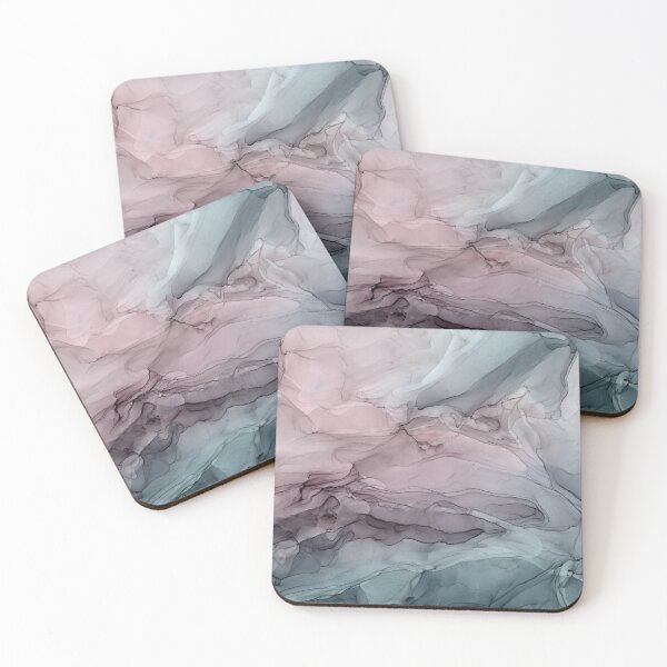 Item preview, Mauve Blush & Stormy Blue Flow Abstract 1 designed and sold by Elizabeth  Karlson.
