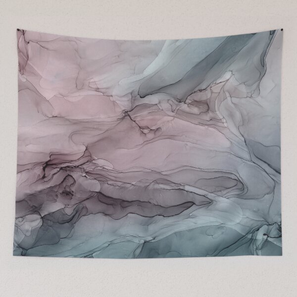 Item preview, Mauve Blush & Stormy Blue Flow Abstract 1 designed and sold by Elizabeth  Karlson.