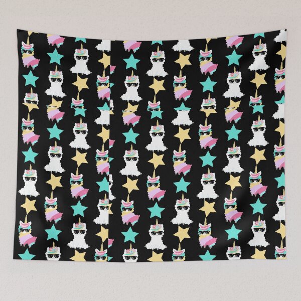 Item preview, Pastel Llamacorn Wearing Sunglasses Pattern Llama Unicorn designed and sold by TheButtonCrew.