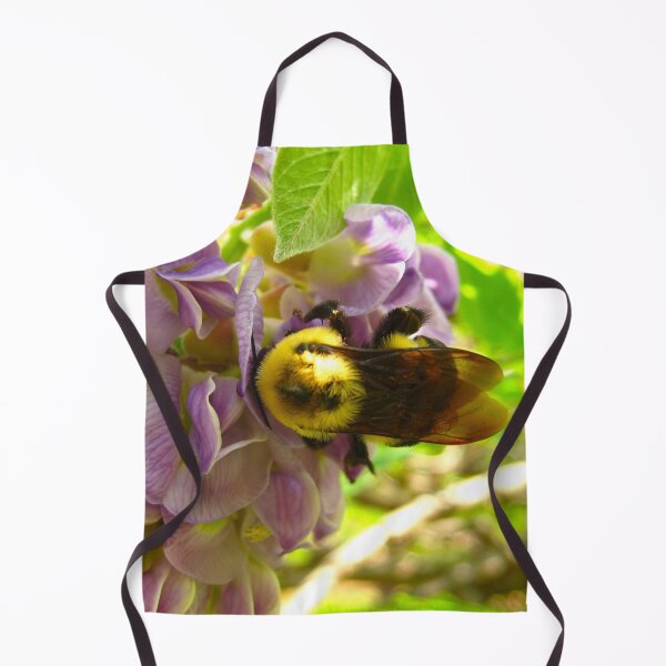 Item preview, Bumblebee on Purple Wisteria Blush with Purple Flowers on a Warm Sunny Spring Day designed and sold by PrettyLittlePic.