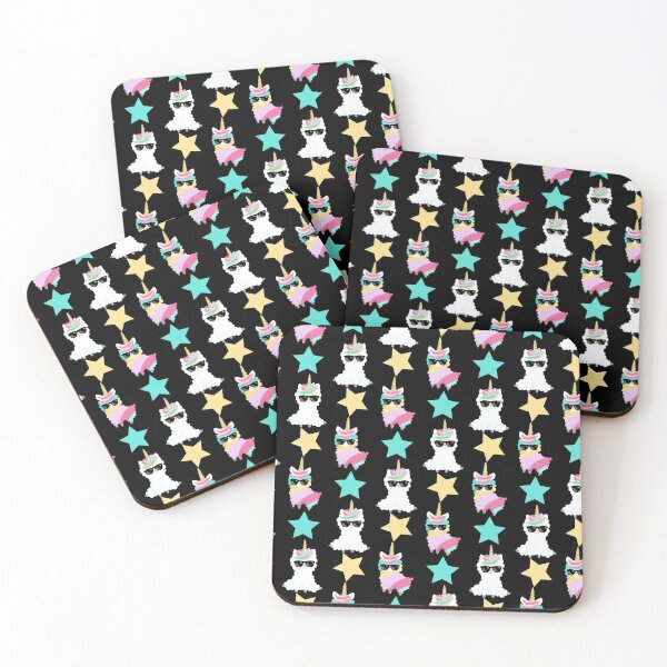 Item preview, Pastel Llamacorn Wearing Sunglasses Pattern Llama Unicorn designed and sold by TheButtonCrew.