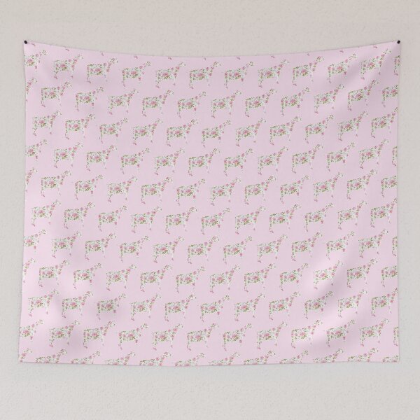 Item preview, Floral Dairy Goat Pattern designed and sold by potatoegoat.